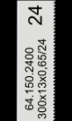 Handzaagblad HSS-Co 24 tanden-inch