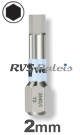2,0mm zeskant / per stuk - RVS (INOX) 1/4 bit