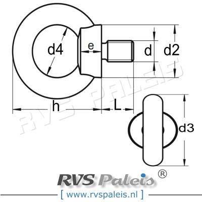 m20 / per stuk - oogbout A2